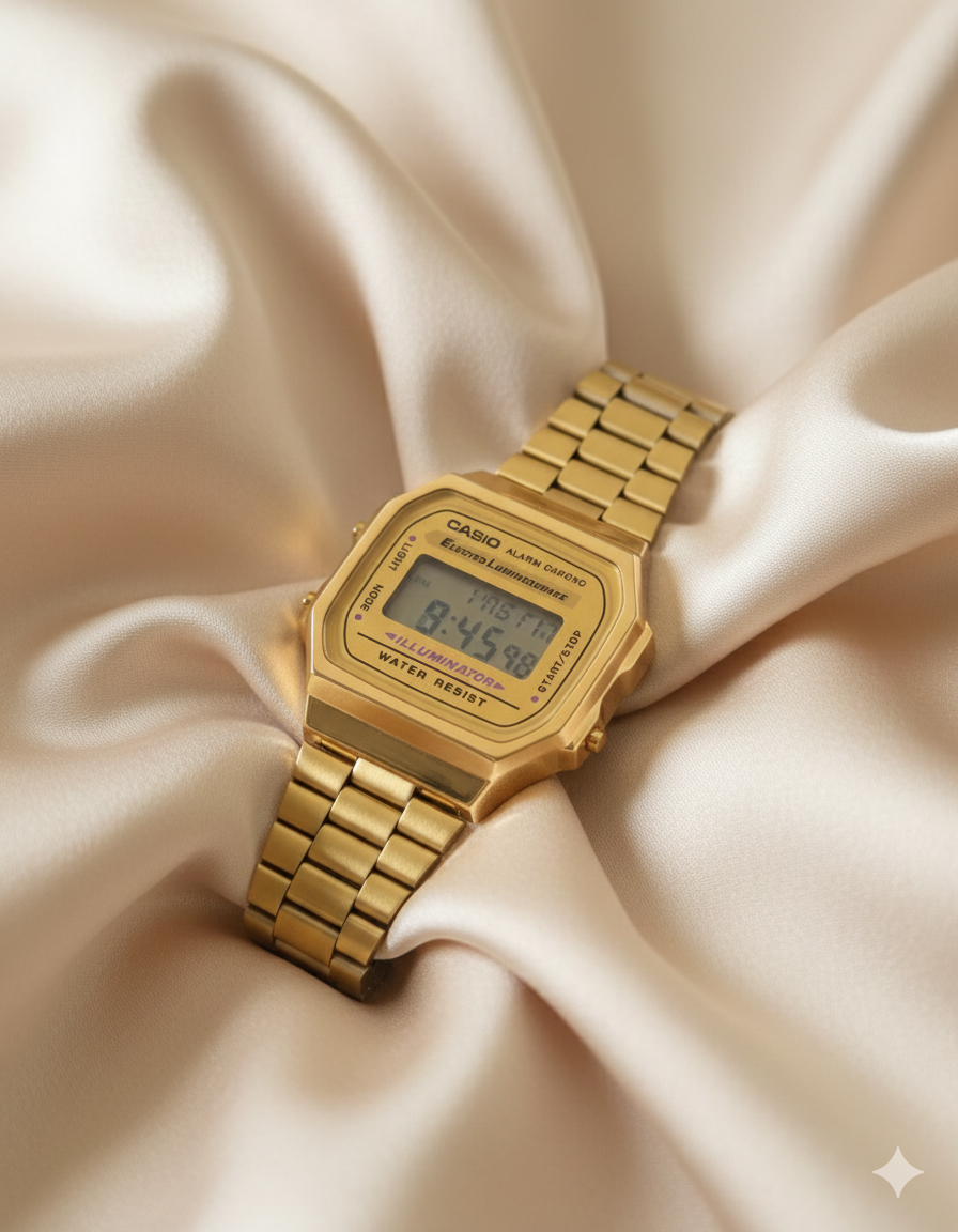 PhagwaraWatch Casio Vintage A-158WA Golden (Digital Watch)
