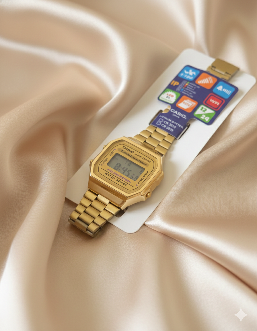 PhagwaraWatch Casio Vintage A-158WA Golden (Digital Watch)