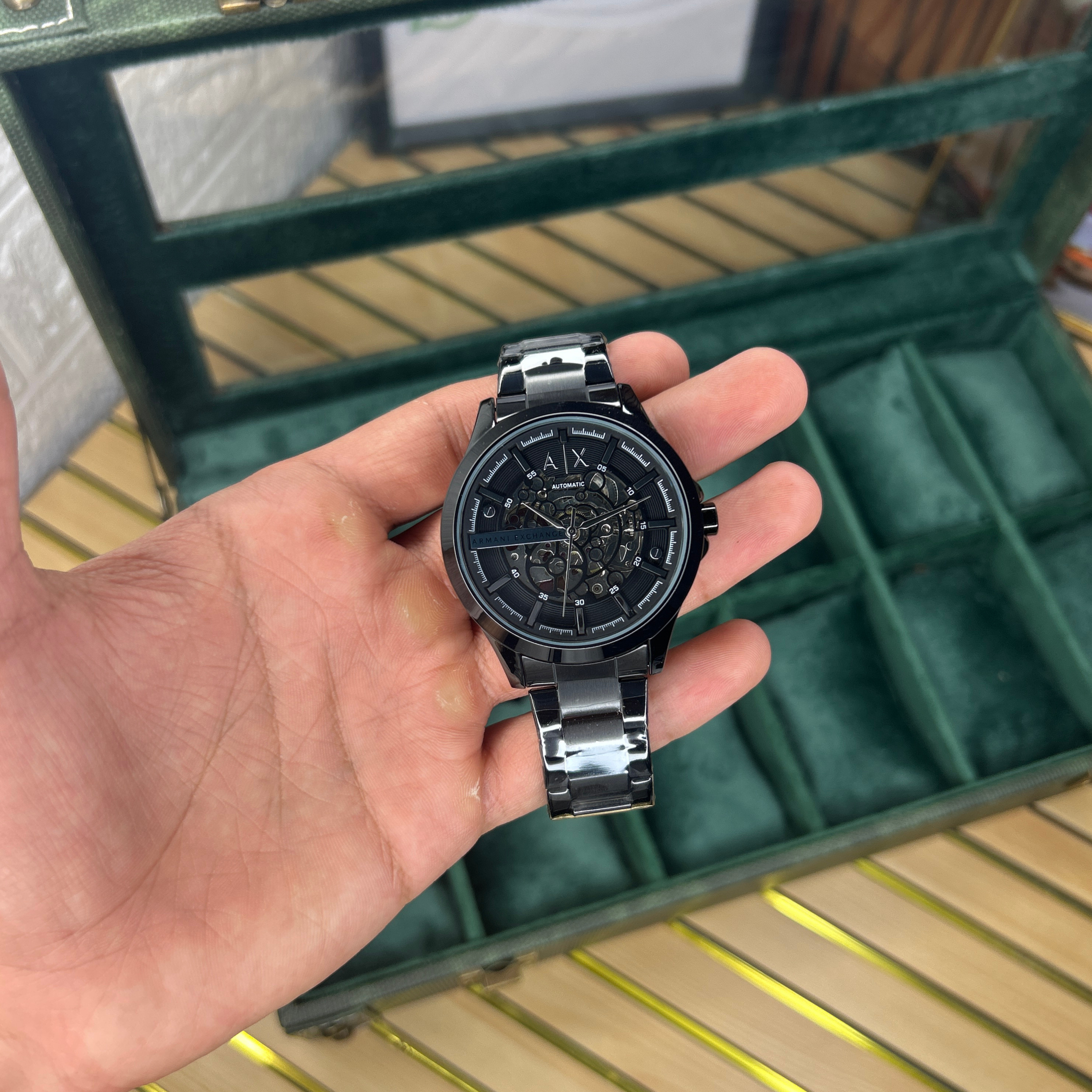 ARMANI EXCHANGE BLACK WATCH AX2418