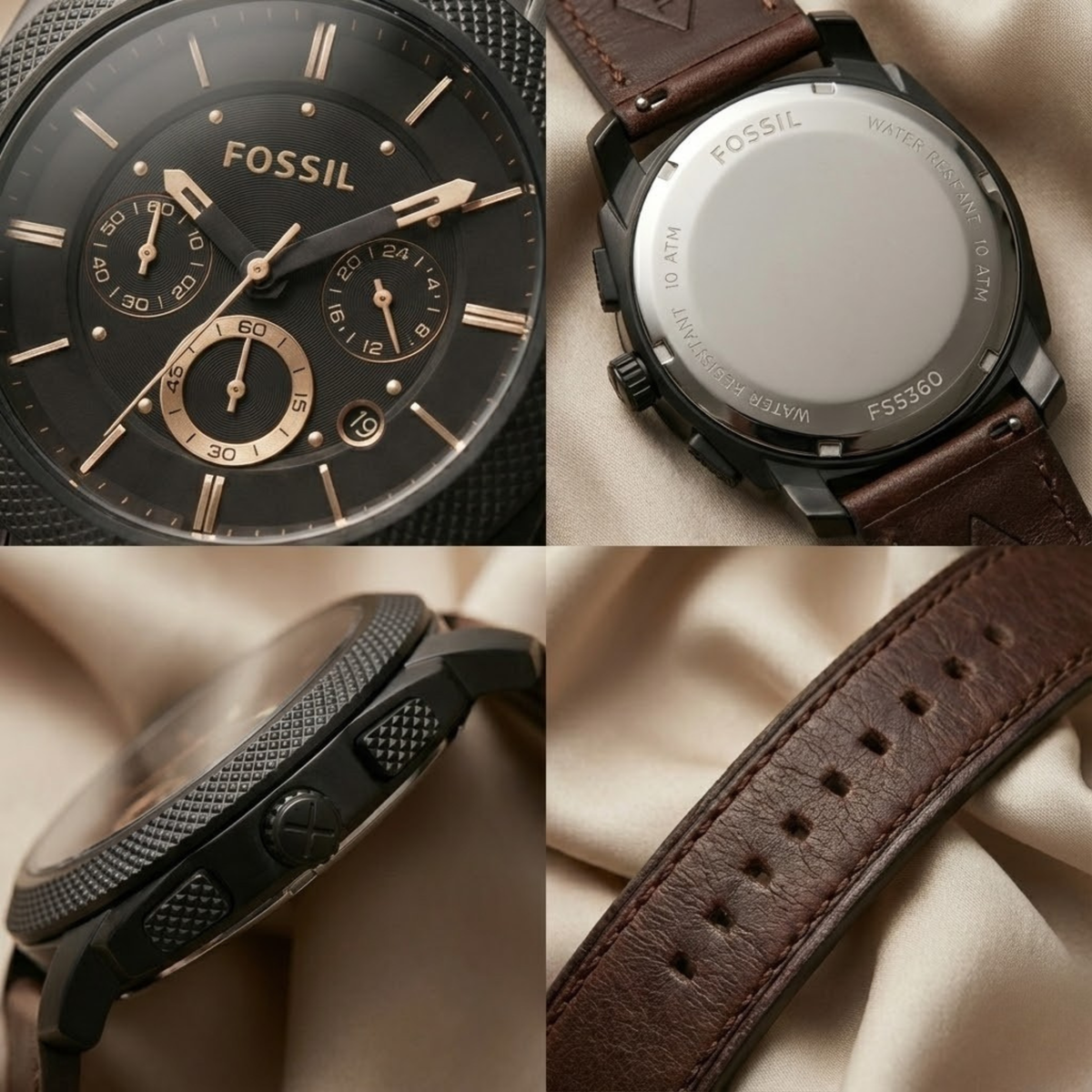PhagwaraWatch Fossil FS4656 Leather (Chronograph Watch)