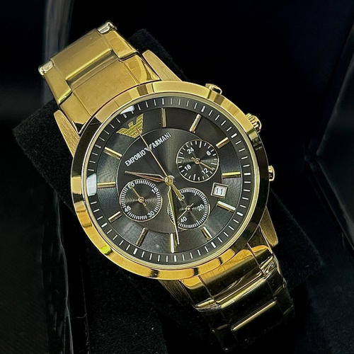 PhagwaraWatch Armani AR2453 Golden Dial (Chronograph Watch)