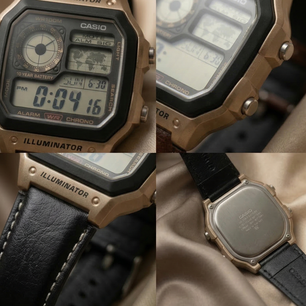 PhagwaraWatch Casio AE-1200 All Black (Digital Watch)