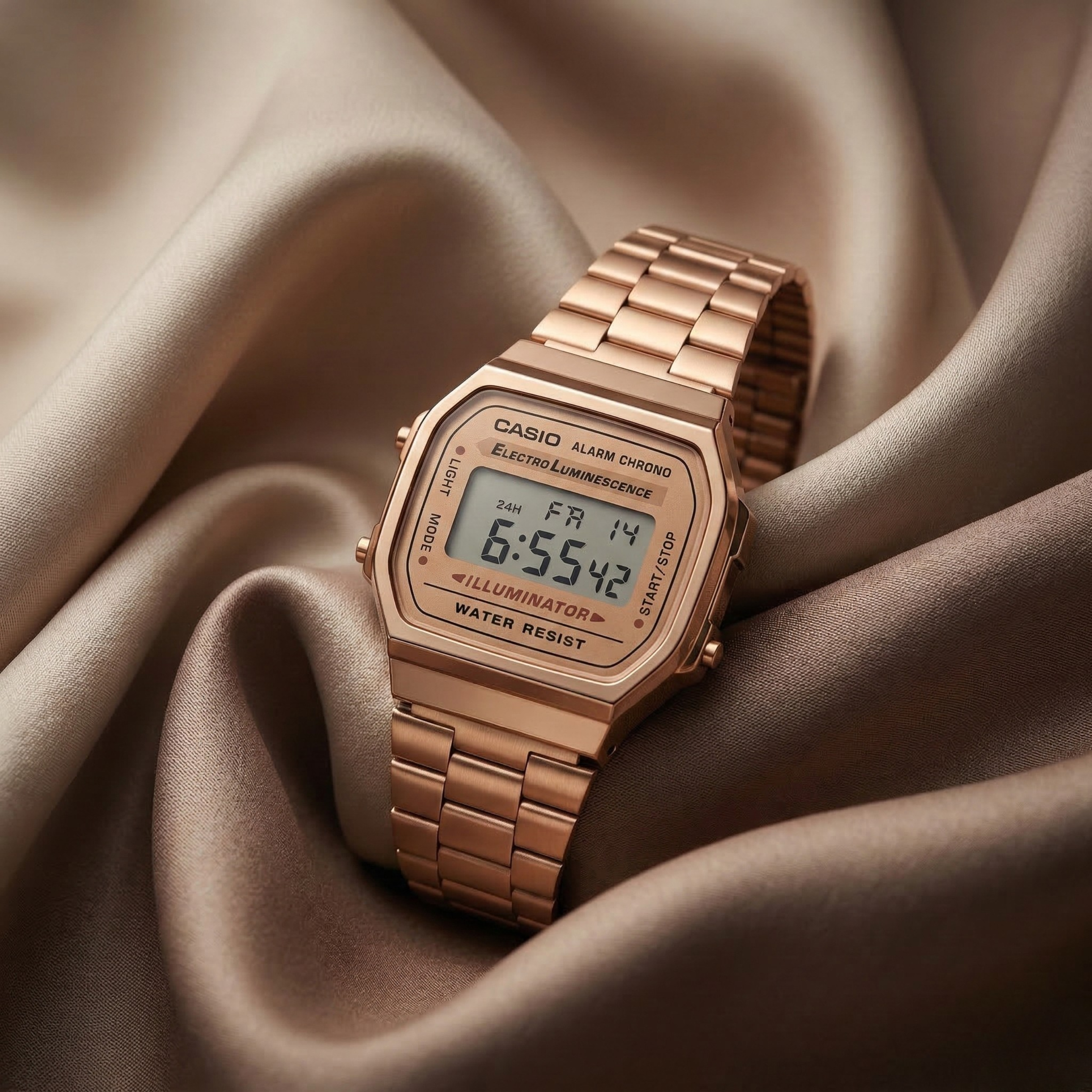 casio vintage rose gold