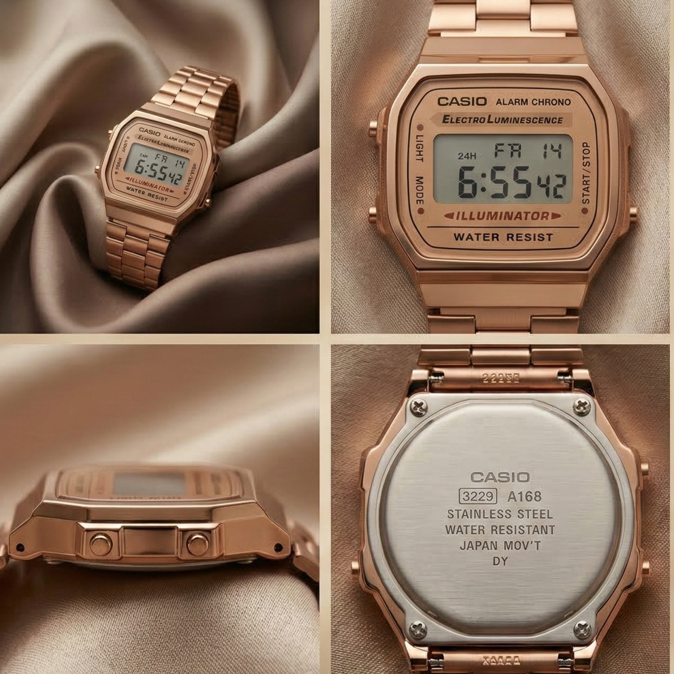 casio vintage rose gold