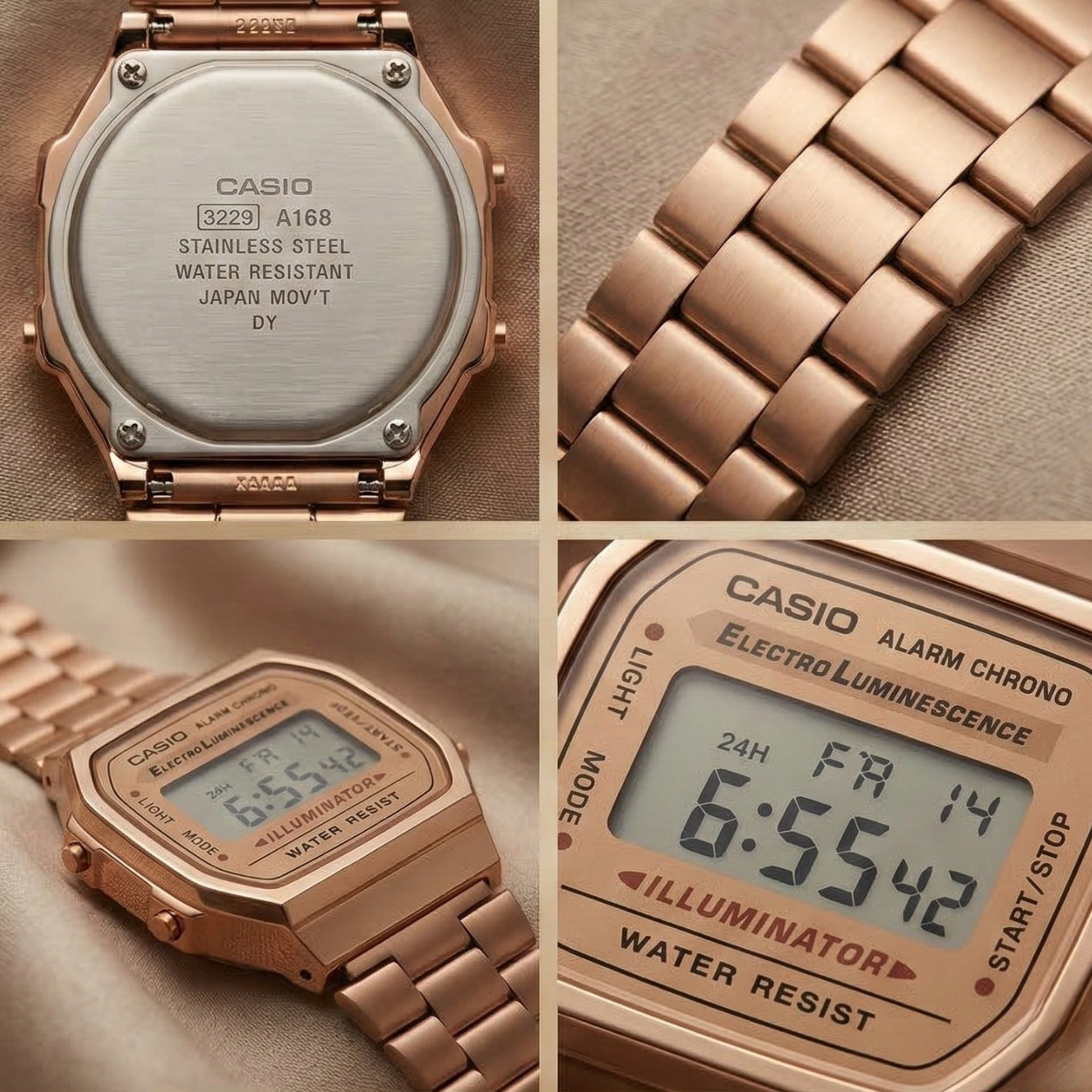 casio vintage rose gold